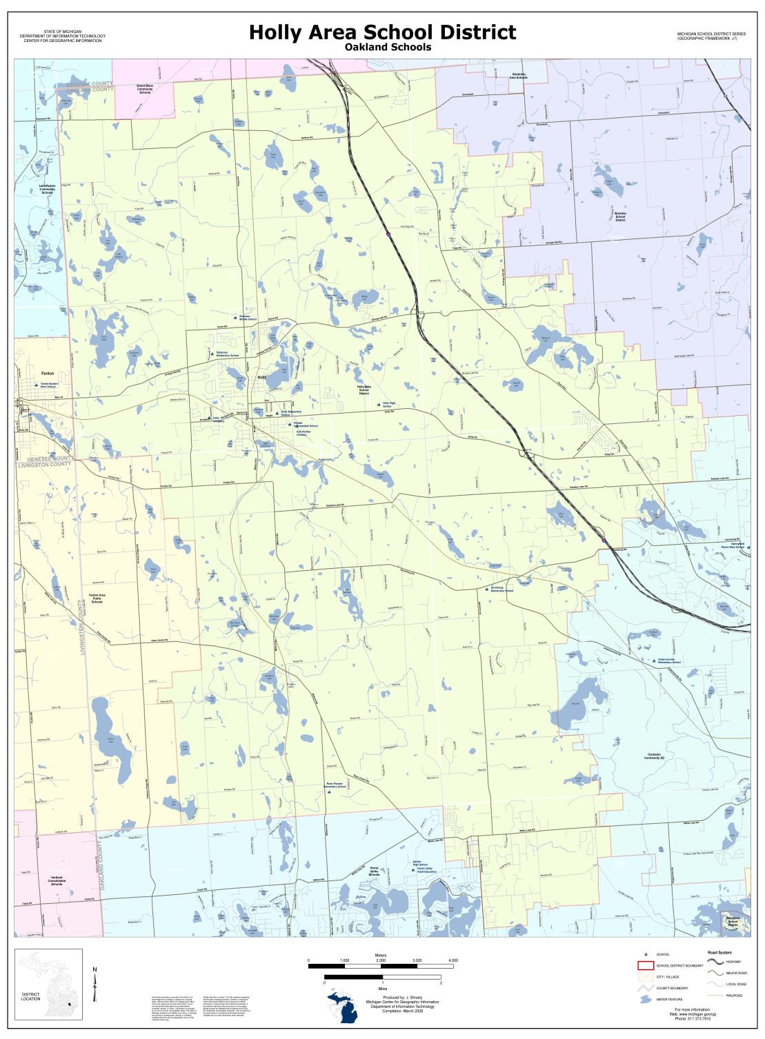 Holly Area District Boundary Map