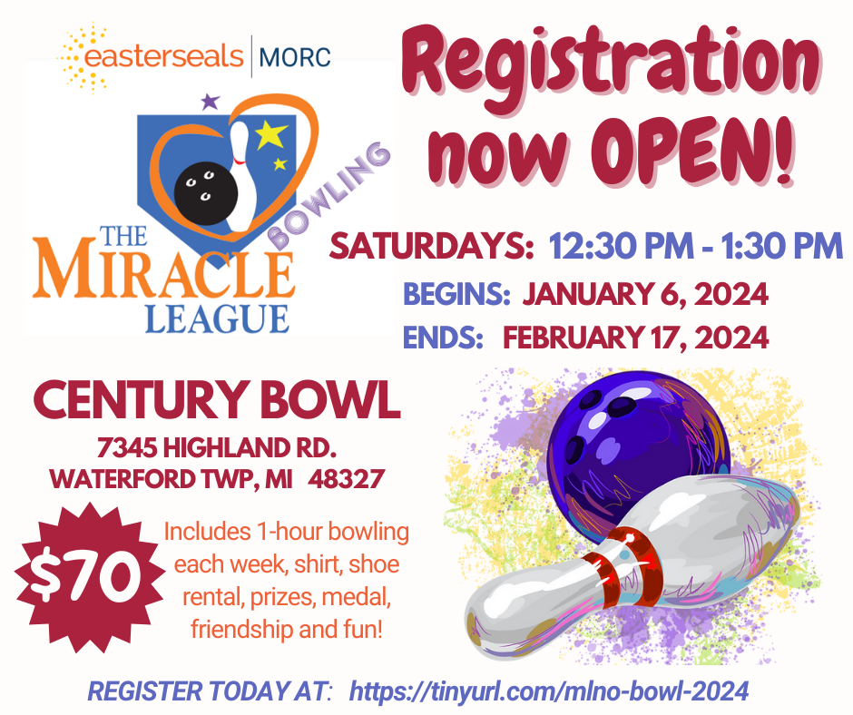 The Miracle League Bowling Registration Flyer - Jan-Feb 2024