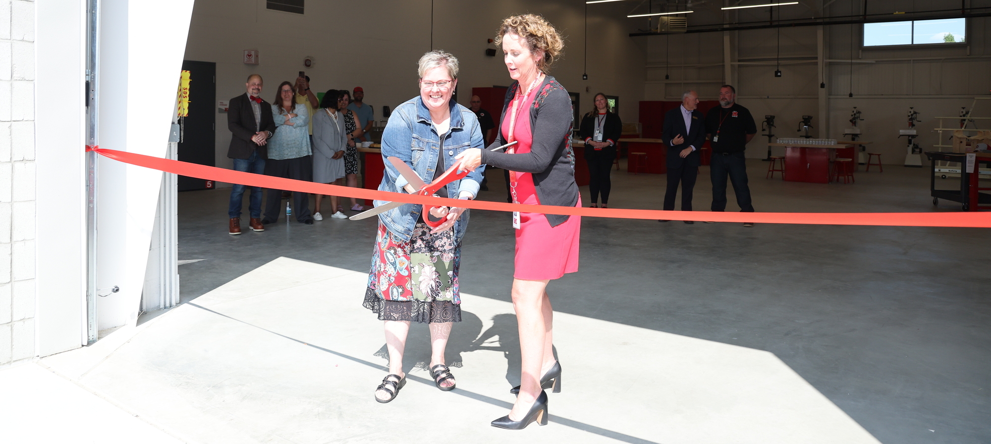 Ribbon cutting for Construction trades building